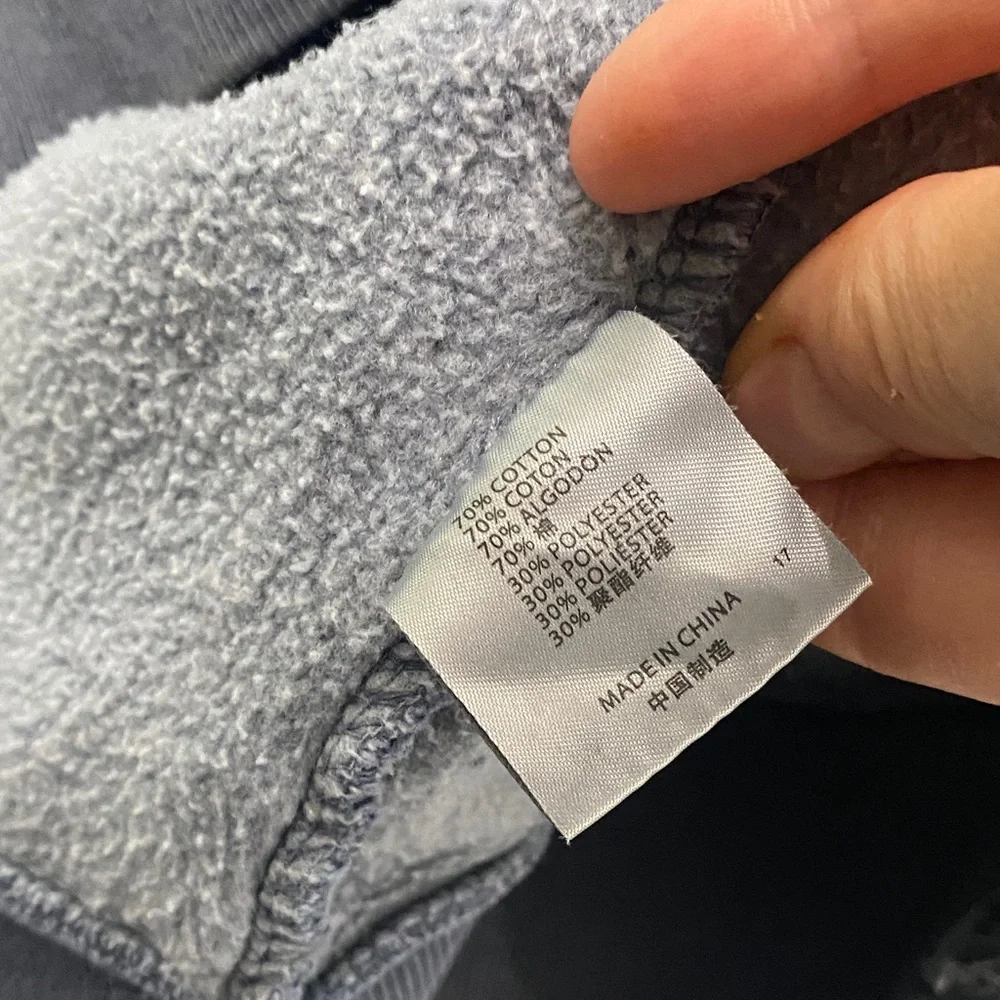 Brandy Melville Zip-Up Hooded Sweatshirt in Light Blue